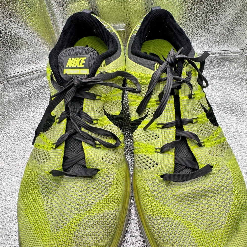 Nike Flyknit Lunar 1+ Volt Black 554887-705 Men’s Size 10.5 Running Shoes - Picture 8 of 11